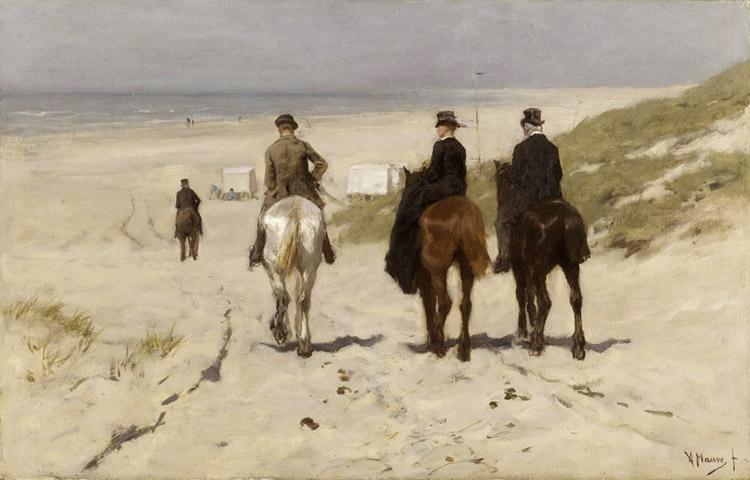 Anton mauve Riders on the Beach at Scheveningen (nn02) Sweden oil painting art